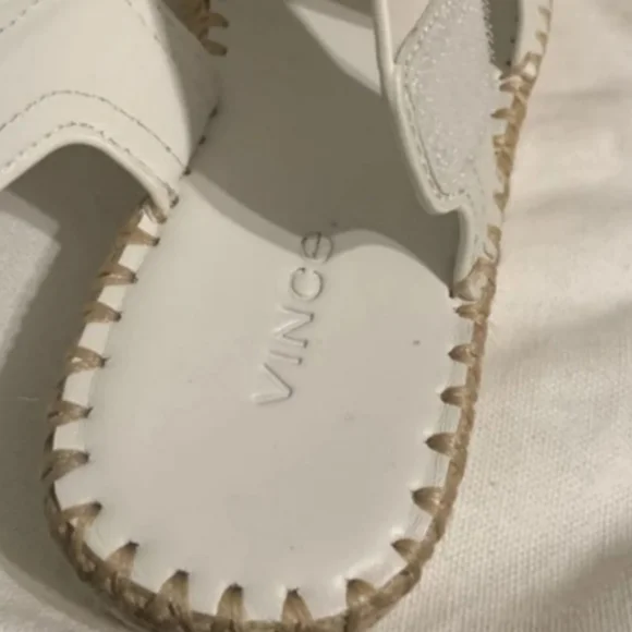 VINCE White Leather Sandals - Picture 9 of 11